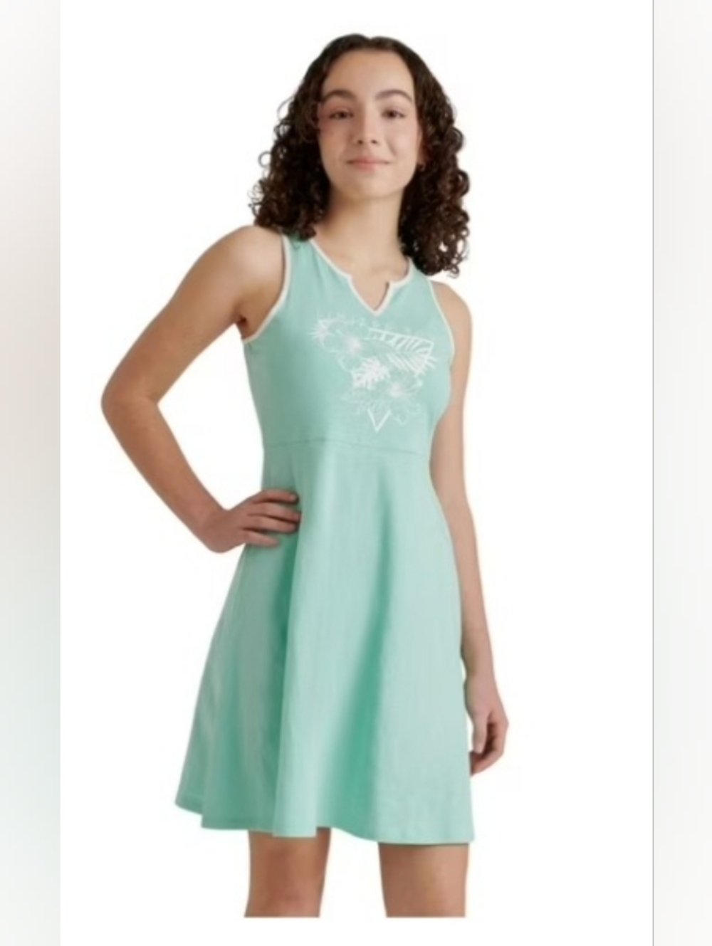 Size 12/14 Limited Too Girls Active Dress Green Size Large -A02